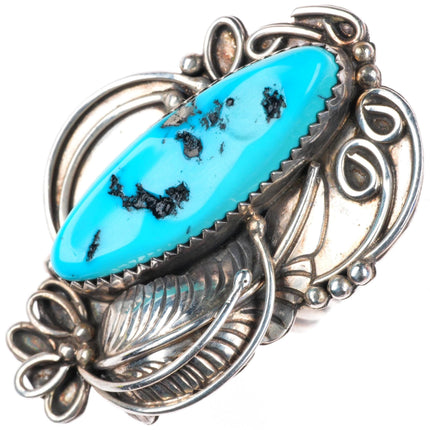 sz8.5 Vintage Navajo sterling silver Kingman turquoise large ring