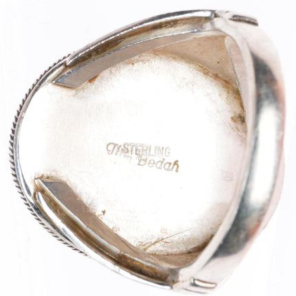 sz12 Tim Bedah Navajo sterling silver Gem Silica size 12 men's ring