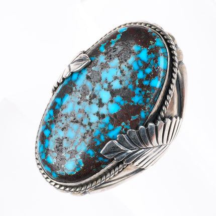 sz11 vintage Mary Dayea Navajo huge high grade #8 Turquoise sterling silver ring