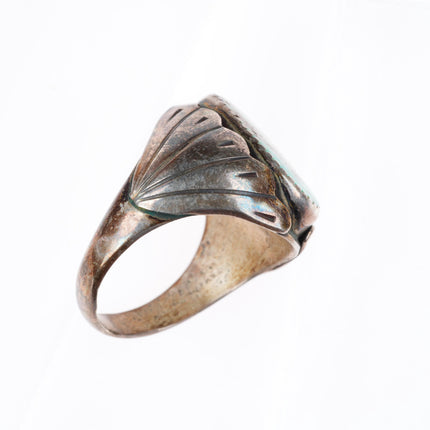 sz12 vintage Navajo sterling silver Royston turquoise size 12 men's ring
