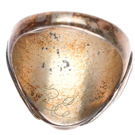 sz12 vintage Navajo sterling silver Royston turquoise size 12 men's ring
