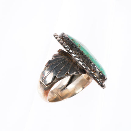 sz6.5 Vintage Navajo sterling silver Royston spiderweb turquoise ring