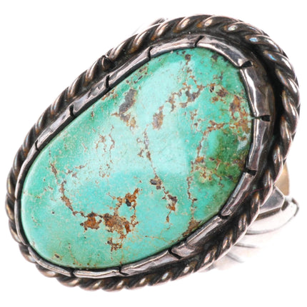 sz6.5 Vintage Navajo sterling silver Royston spiderweb turquoise ring