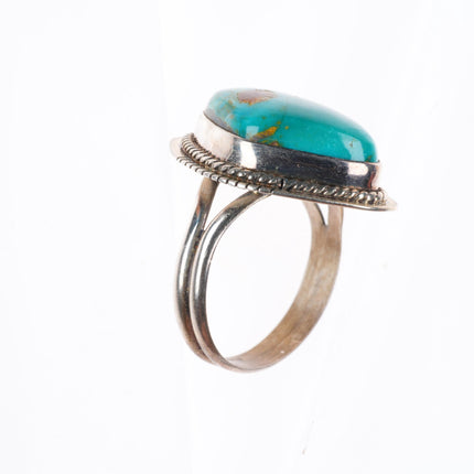 sz10.5 Burt Francisco Navajo high grade turquoise sterling silver ring