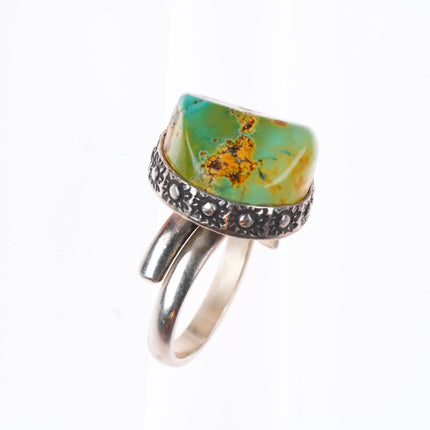 sz8.5 Steve Yellowhorse Navajo sterling silver ring with nice turquoise