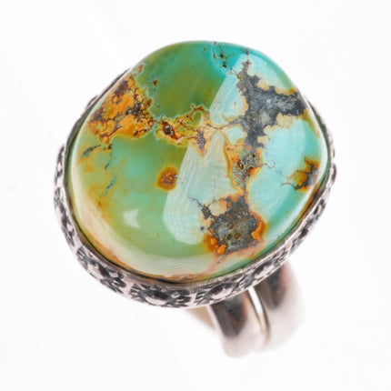 sz8.5 Steve Yellowhorse Navajo sterling silver ring with nice turquoise