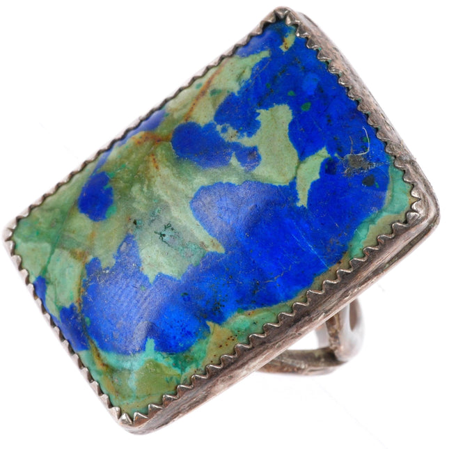sz7 vintage Native American sterling silver blue/green jasper ring