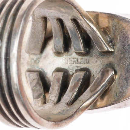 sz8.5 Steve Francisco Navajo sterling silver white buffalo size 8.5 ring