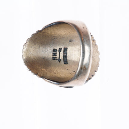 sz12 Harry H Begay Navajo sterling silver stamped/chiseled size 12 Men's ring