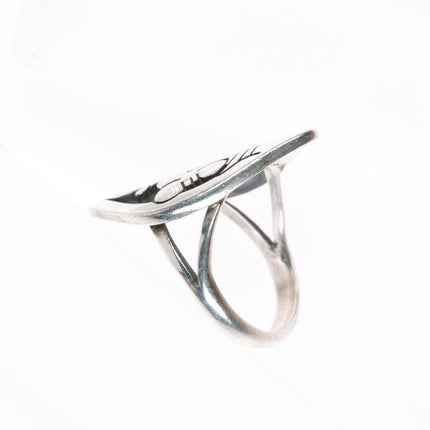 sz8.25 Gary and Elsie Yoyokie (Hopi) sterling silver kachina size 8.25 ring