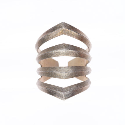 sz10 Maria Samora Taos Pueblo Tufa Cast sterling silver 4 shank ring