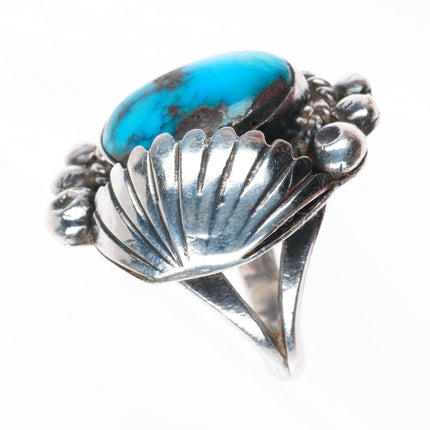 sz6 Dee Morris vintage Bisbee turquoise southwestern sterling silver ring