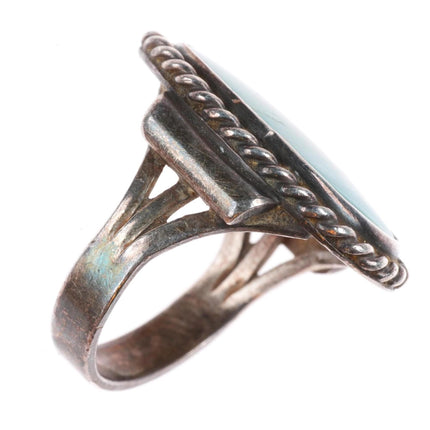 sz7 c1940 vintage Navajo Arizona Gem Silica sterling silver size 7 ring