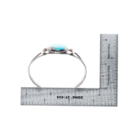 6.2" 1950's Navajo Arizona Gem Silica sterling silver cuff bracelet