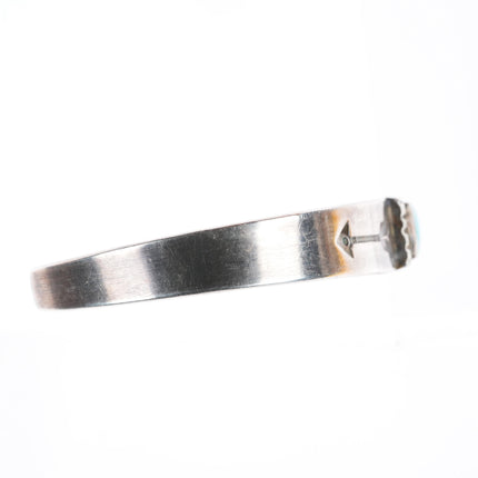 6.6" Jesse Robbins - Muscogee (Creek) Ingot coin silver-turquoise cuff bracelet