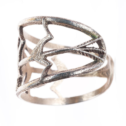 6.4" Gilbert "Dino" Garcia Santo Domingo Pueblo Tufa Cast Corn cuff bracelet