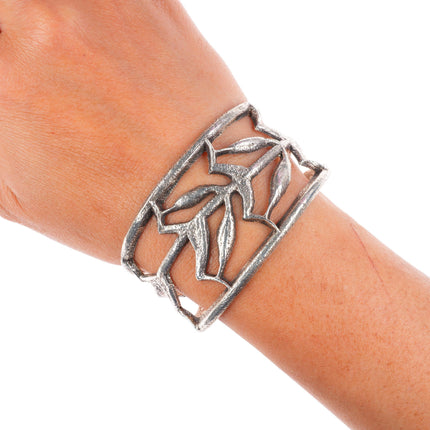 6.4" Gilbert "Dino" Garcia Santo Domingo Pueblo Tufa Cast Corn cuff bracelet