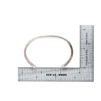 6.2" Vintage Navajo ingot silver chiseled stacker cuff bracelet