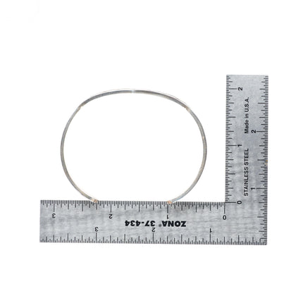 7" Cyrus Josytewa Hopi overlay zig-zag sterling silver cuff bracelet