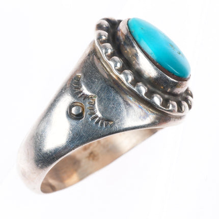 sz8.5 vintage RP Navajo sterling silver turquoise size 8.5 ring