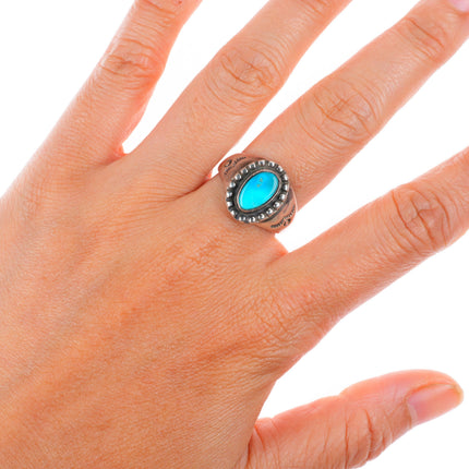 sz8.5 vintage RP Navajo sterling silver turquoise size 8.5 ring