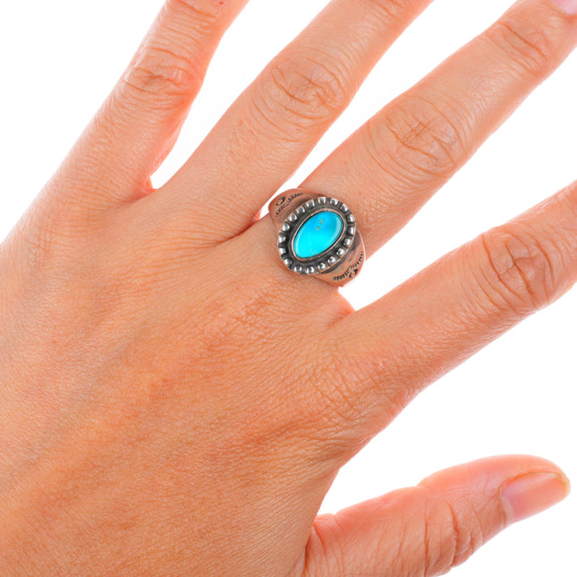 sz8.5 vintage RP Navajo sterling silver turquoise size 8.5 ring