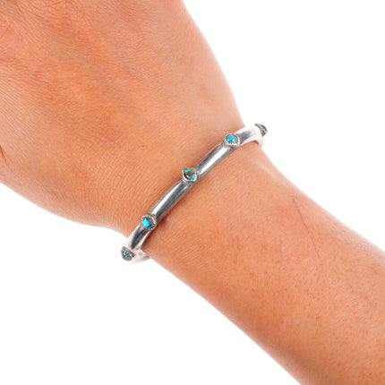 5.75" Vintage Navajo Bisbee Turquoise sterling silver cuff bracelet