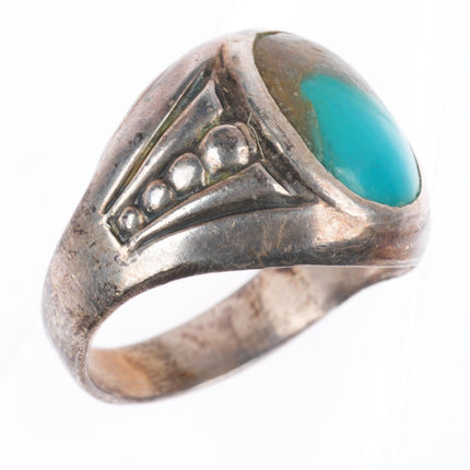 sz9 Vintage Bell Trading Post sterling silver and turquoise size 9 ring