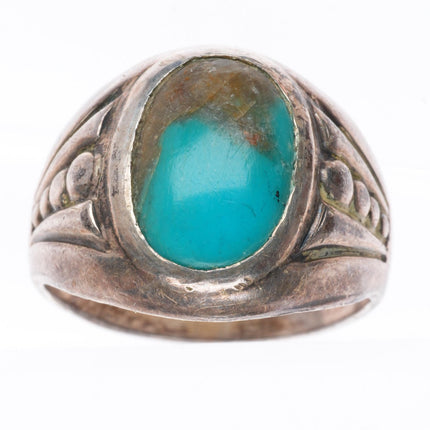 sz9 Vintage Bell Trading Post sterling silver and turquoise size 9 ring