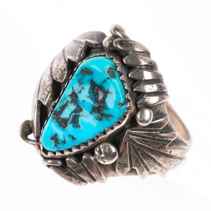 sz8 Mary Dayea Navajo sterling silver turquoise size 8 ring