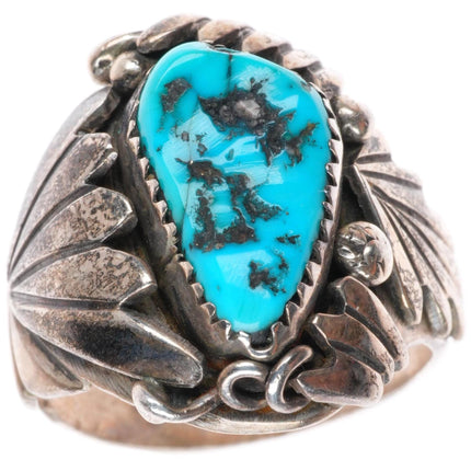 sz8 Mary Dayea Navajo sterling silver turquoise size 8 ring