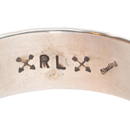 7" vintage Navajo sterling silver RL deep stamped arrows cuff bracelet