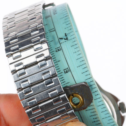 7.75" Vintage Effie Calavaza Zuni sterling silver turquoise watch tips bracelet