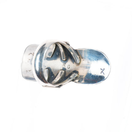 sz9.25 vintage RG southwest sterling silver high grade spiderweb turquoise ring