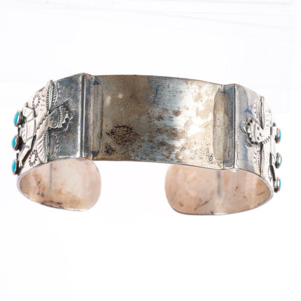 6.6" Bell trading post vintage sterling silver knifewing watch cuff bracelet