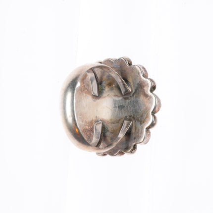 sz7.5 vintage Zuni sterling silver turquoise cluster size 7.5 ring