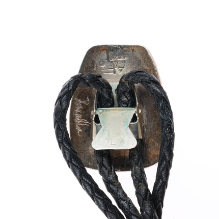 Anne Farella Sterling silver southwestern bolo tie with fancy tips