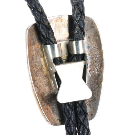Anne Farella Sterling silver southwestern bolo tie with fancy tips