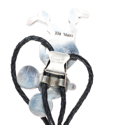 c1970 Carol Kee Navajo sterling silver Mickey Mouse Zunitoons bolo tie