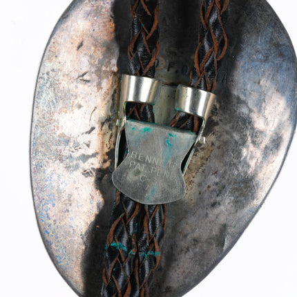 c1960 c-31 vintage David Garcia Santo Domingo Pueblo sterling silver bolo tie