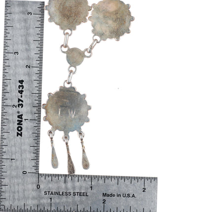 Lorraine Waatsa Zuni sterling silver cluster necklace and earrings set