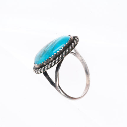 sz8.75 vintage Navajo sterling silver high grade turquoise size 8.75 ring