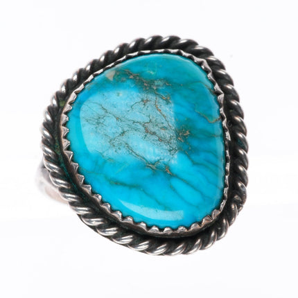 sz8.75 vintage Navajo sterling silver high grade turquoise size 8.75 ring