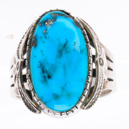 sz14.5 vintage Native American sterling silver turquoise size 14.5 ring
