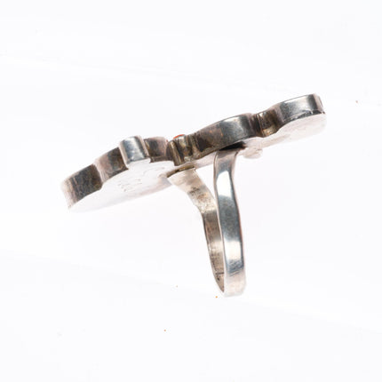 sz7 Carmichael Walela Zuni Zunitoons sterling silver snoopy inlaid ring