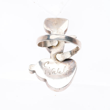 sz7 Carmichael Walela Zuni Zunitoons sterling silver snoopy inlaid ring