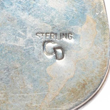 vintage Navajo sterling silver Pilot Mountain turquoise pendant