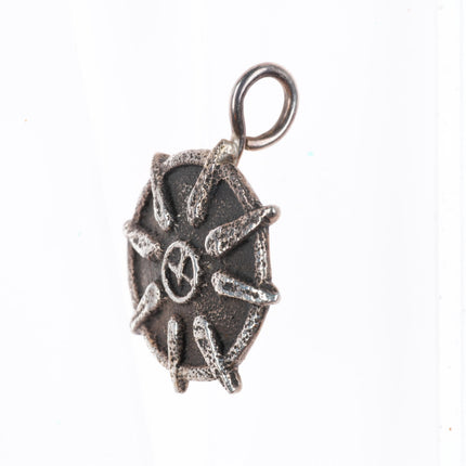 Cordell Pajarito Santo Domingo pueblo tufa cast sterling silver pendant