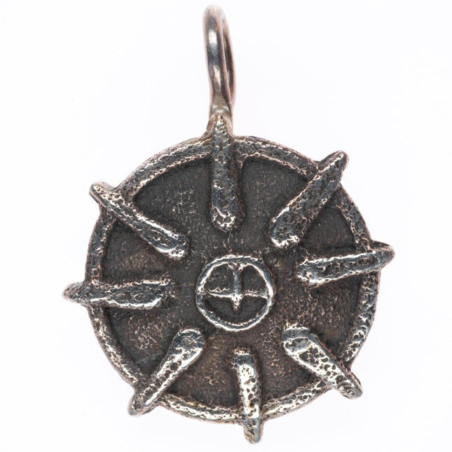 Cordell Pajarito Santo Domingo pueblo tufa cast sterling silver pendant