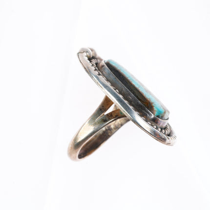 sz6.5 vintage Navajo sterling silver waterweb boulder turquoise ring